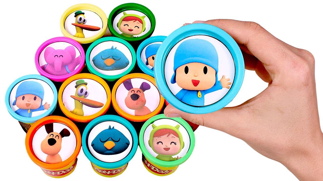 Sorpresas Divertidas de Pocoyo 👶🌈 Abrimos botes Play Doh de colores de Pocoyo