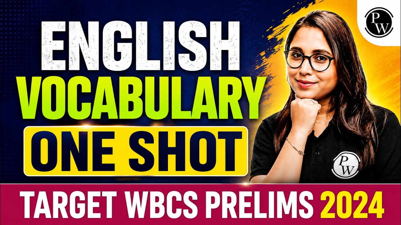 English Vocabulary In One Shot | Complete Revision for WBCS Prelims 2024 | WBPSC Wallah | In Bengali
