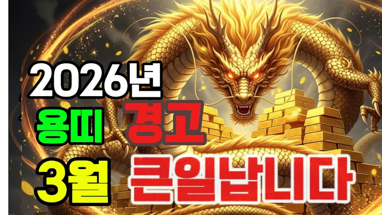 용띠 3월 경고 ⚠️ 지금 이 행동 하면 돈운 막힙니다