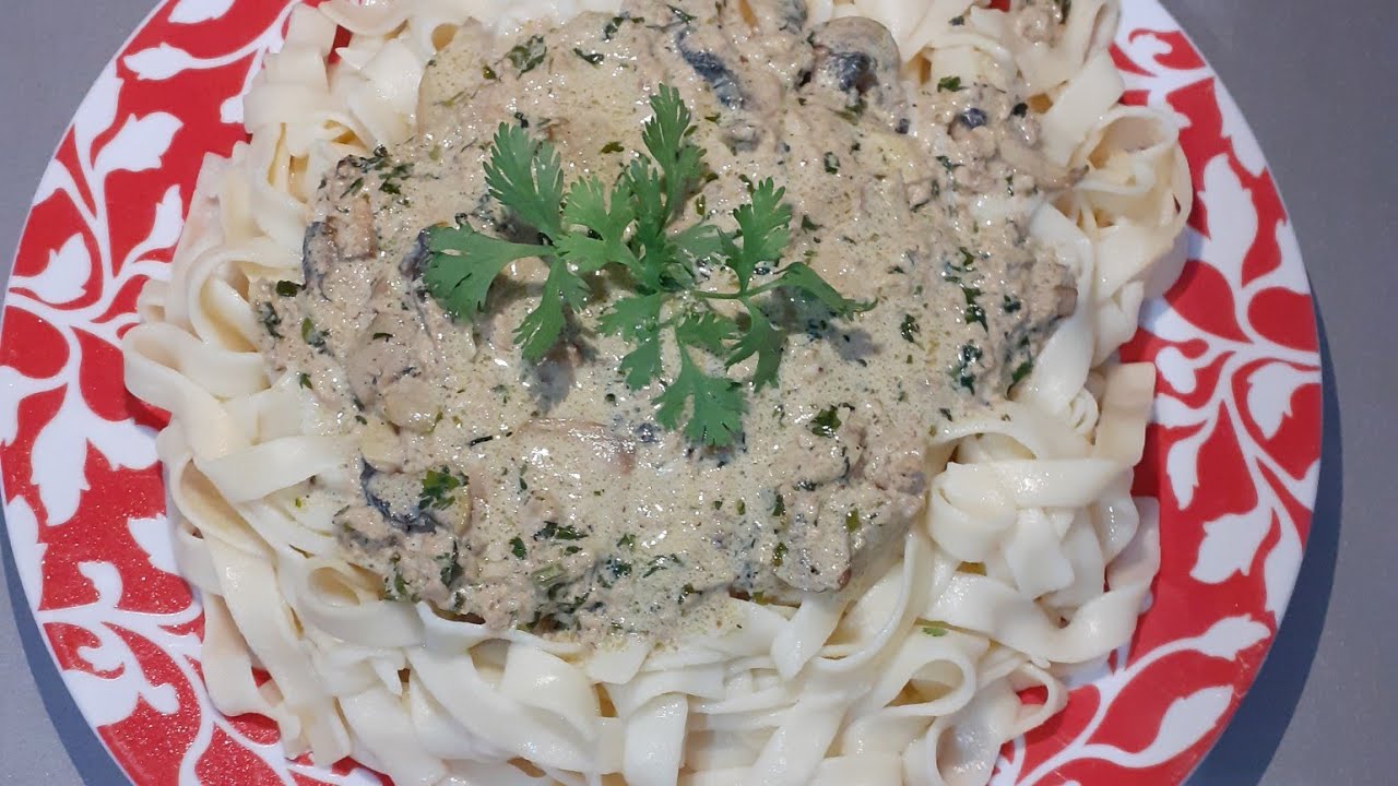 Tagliatelles à la sauce blanche //وصفة تاكلياتيل بصلصة بيضاء
