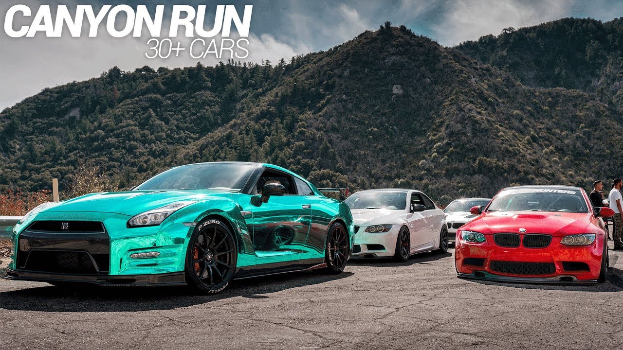 INSANE CANYON RUN CRUISE!! (BMW M3's + NISSAN GTR)