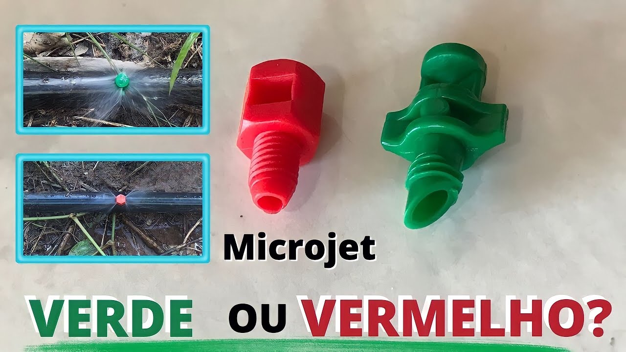 Por que troquei os microjets vermelhos pelos verdes na irrigação da banana ? 🤔