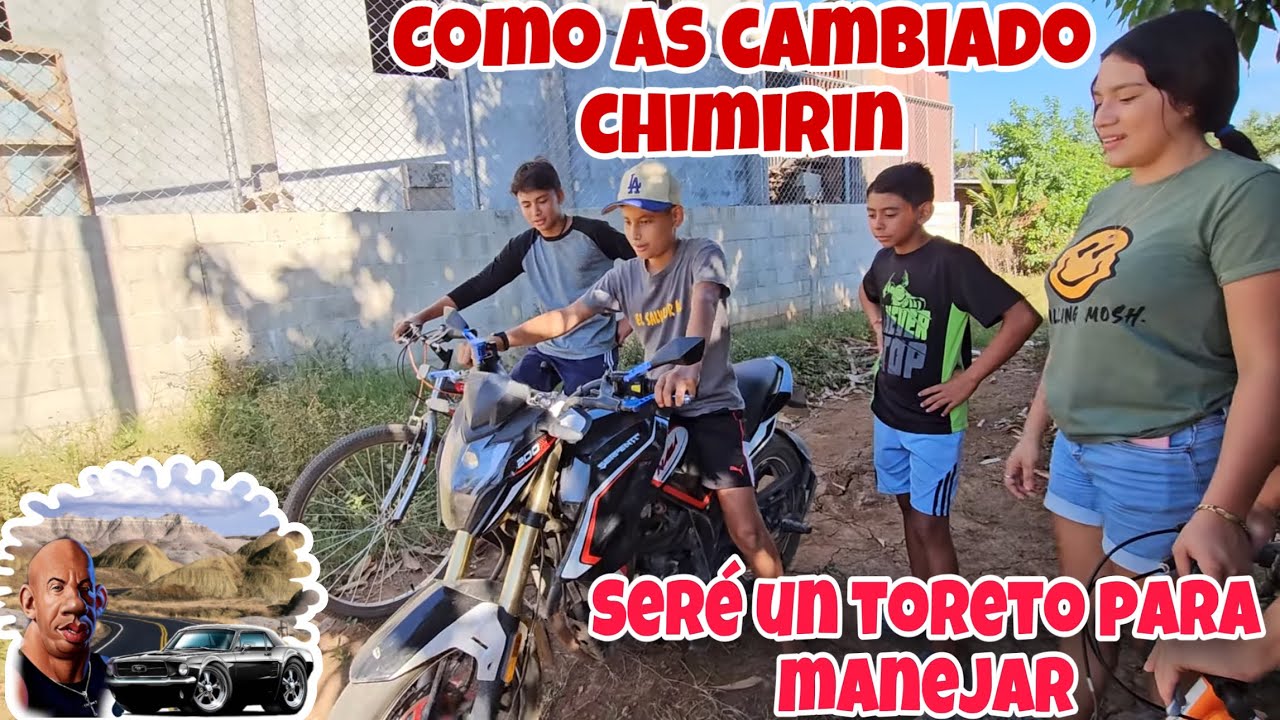 Chimirin ya puede Andar en moto 😱 Quedamos admirados