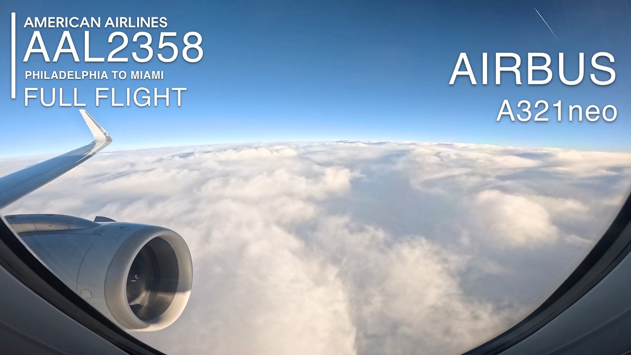 FULL FLIGHT [4K]: Philadelphia to Miami  | American Airlines AAL2358 - Airbus A321neo - PHL to MIA
