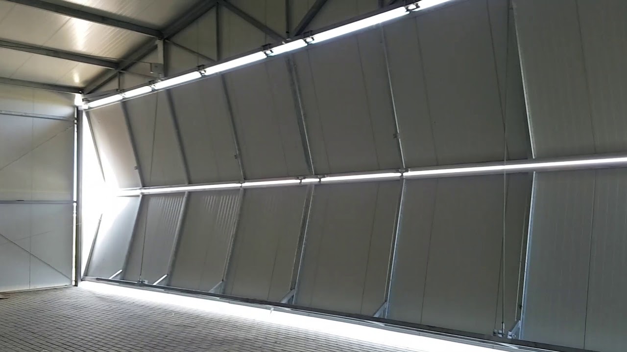 New hangar for airplane. Door
