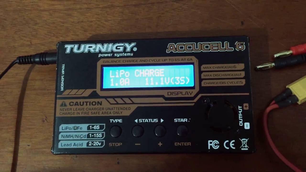 Recarregar Bateria Lipo - Turnigy Accucell 6