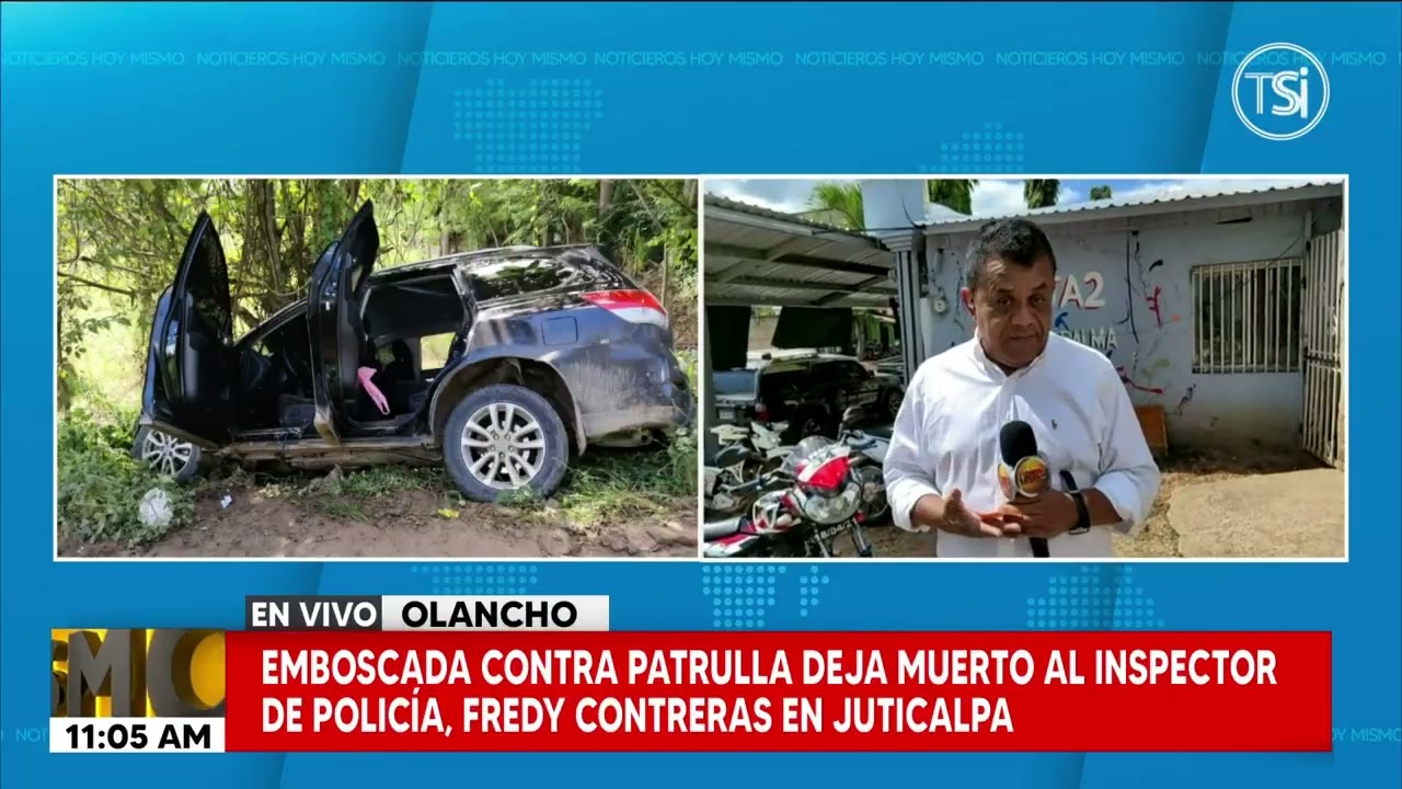 Emboscada contra patrulla deja muerto al inspector de policía, Fredy Contreras en Juticalpa, Olancho