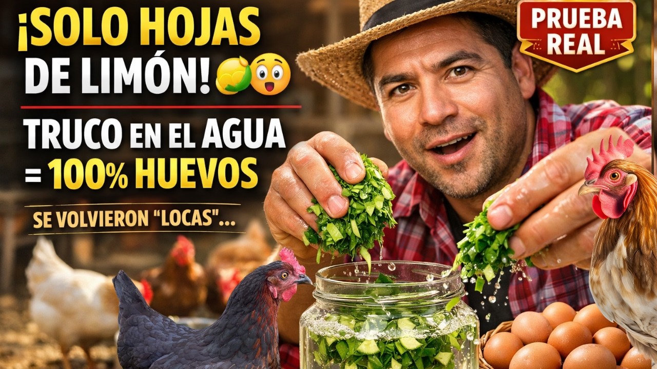 Solo hojas de limón picada El truco en el agua que puso a mis gallinas a producir al 100% como locas