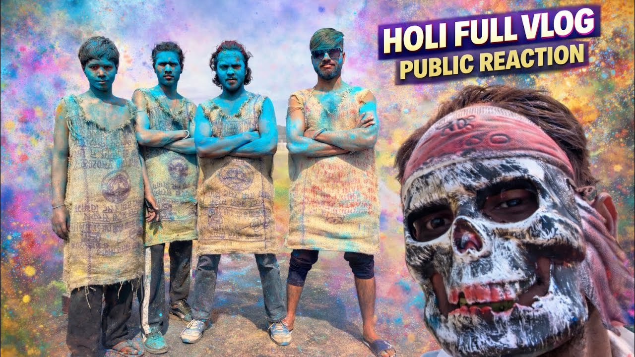Holi Public Reaction 😜👀 | Holi Full Masti Vlog 2026 | Nitin Vlogs