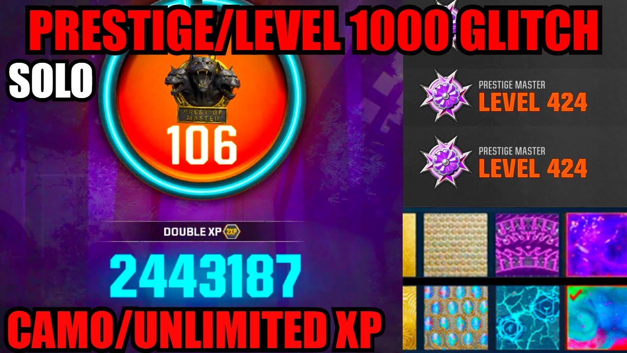*NEW* SOLO LEVEL 1000 GLITCH! DO ASAP CAMO/UNLIMITED XP GLITCH BO6! BO6 GLITCHES! BO6 ZOMBIES GLITCH