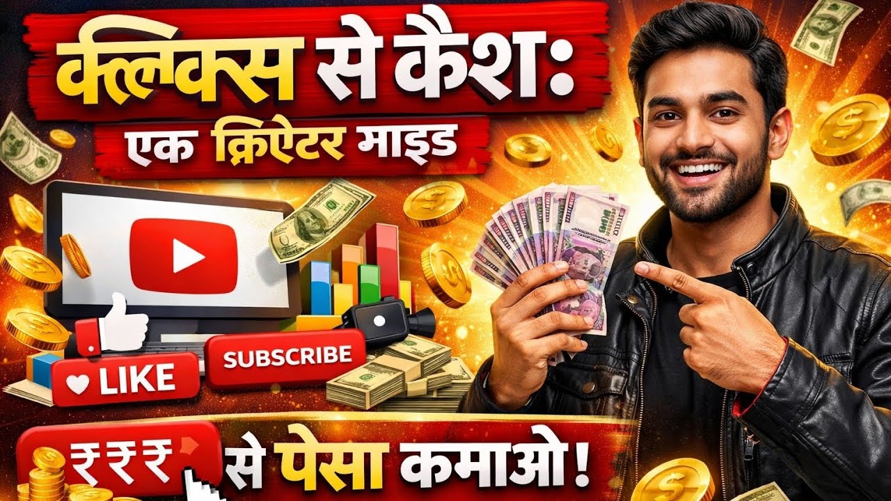 YouTube पर क्लिक्स से कैश कैसे कमाएँ? | Complete Creator Guide