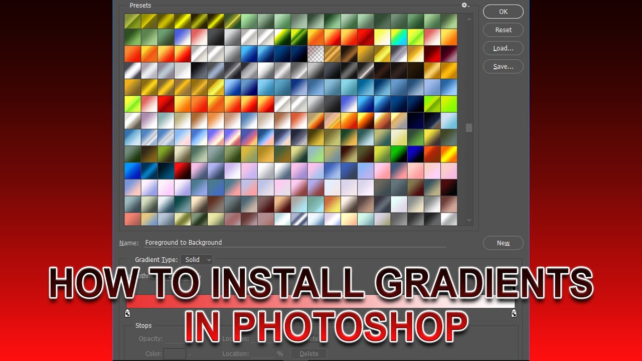 How to Install Gradient in Photoshop