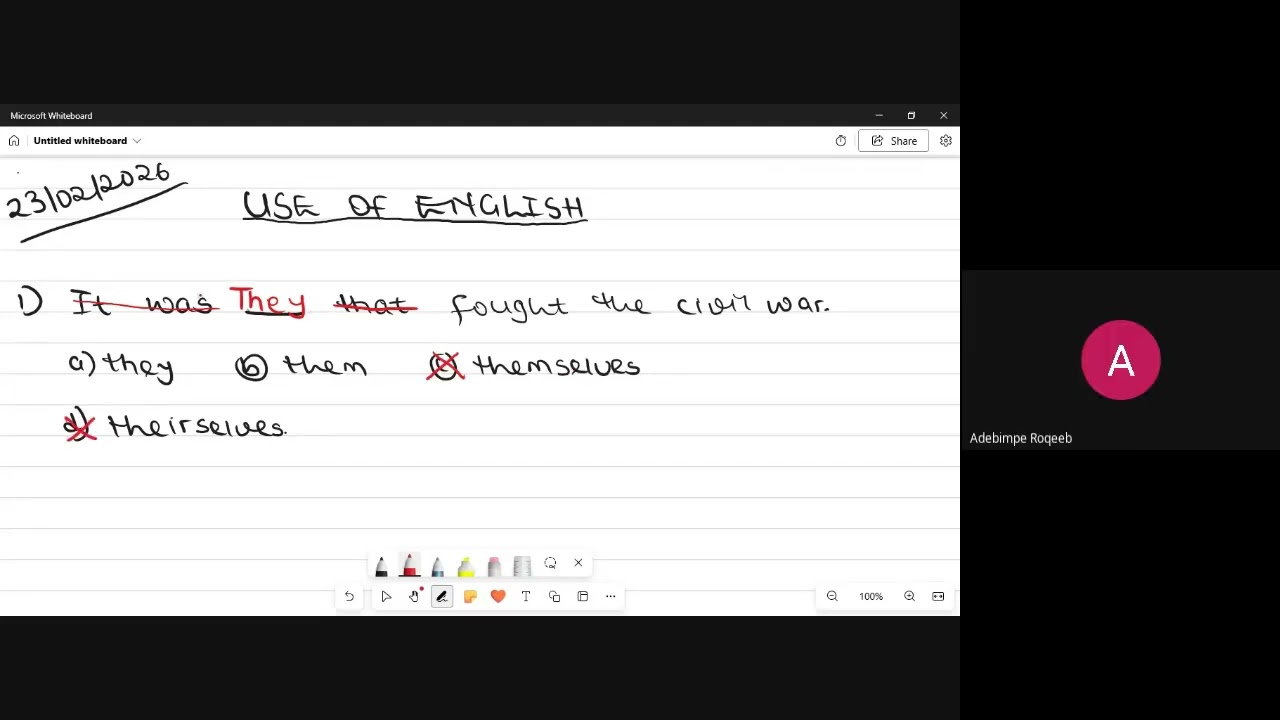 Use of English UTME FREE CLASS 10