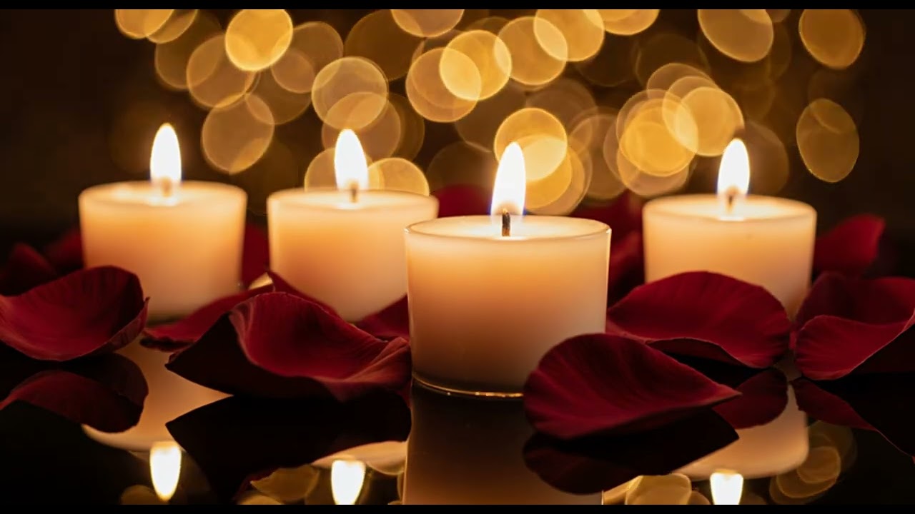 Romantic Candlelight Ambience | Rose Petals & Soft Bokeh | 7 Hours (No Sound)