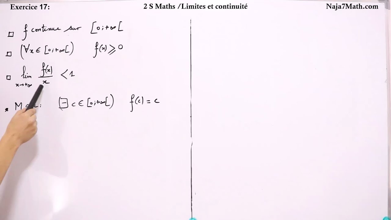 Exercice 17-Limites et continuité-2ème BAC Sciences Mathématiques