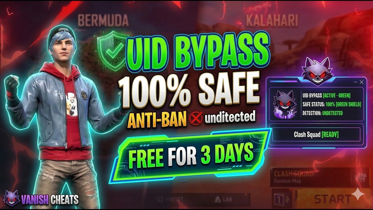НОВЫЙ БЕСПЛАТНЫЙ ЭМУЛЯТОР UID ДЛЯ ОБХОДА OB52 💻 ДЛЯ FREE FIRE | 100% ЗАЩИТА ОТ БАНА | БЕСПЛАТНАЯ ...
