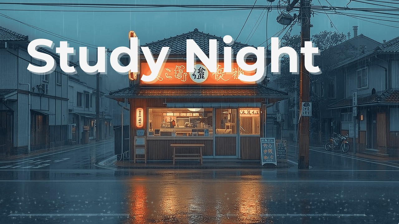 Late Night Study Lofi 📚 Soft Rain & Focus Music