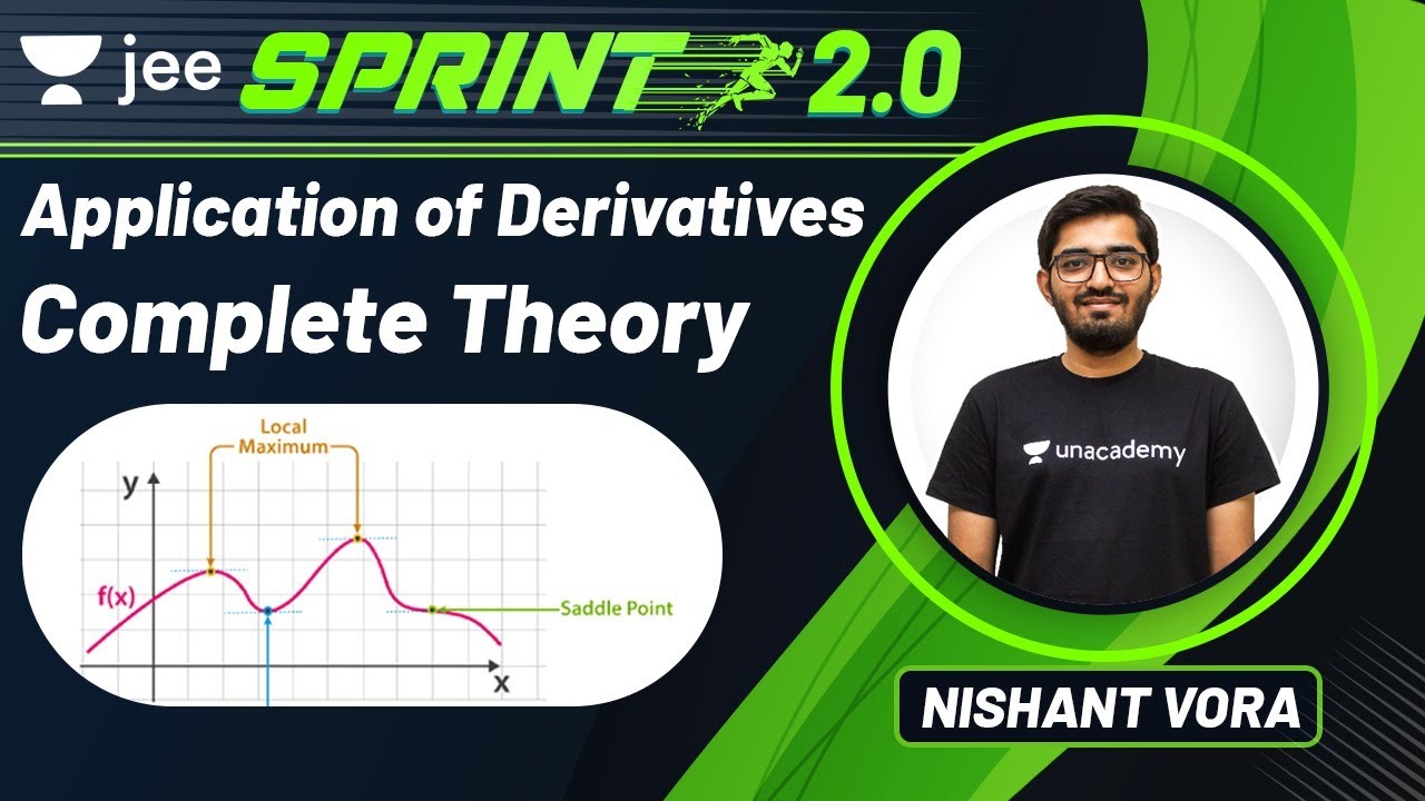 JEE: Application of Derivatives | JEE Live Sprint 2.0 | Unacademy JEE | JEE Maths | Nishant Vora