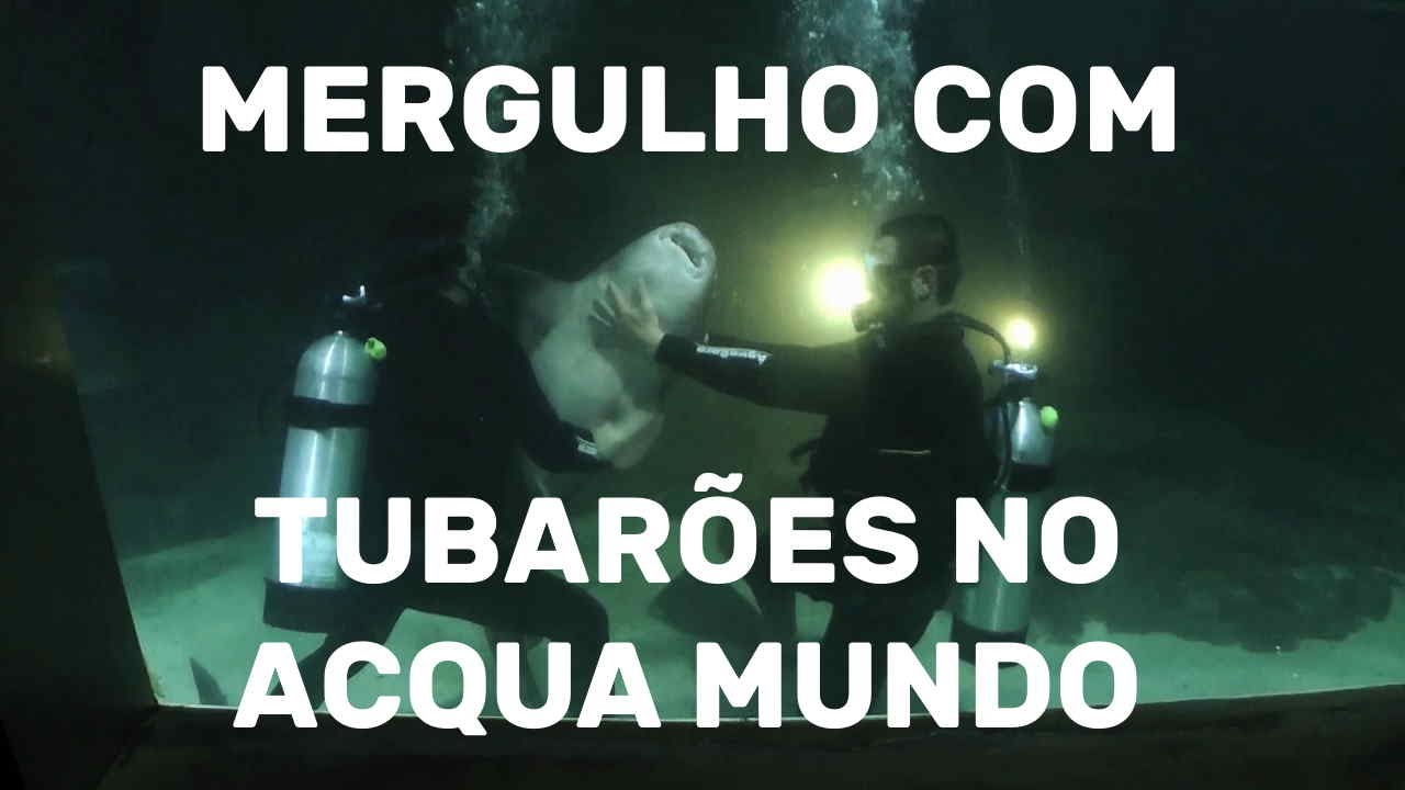 Ep23. Mergulho com tubarões no Aquário Acqua Mundo no Guarujá, SP. Profundo Scuba Diving