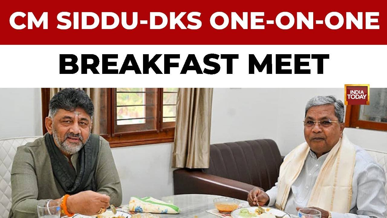 Karnataka CM Siddaramaiah Visits Deputy CM D.K. Shivakumar For ‘One-On-One’ Breakfast Meet
