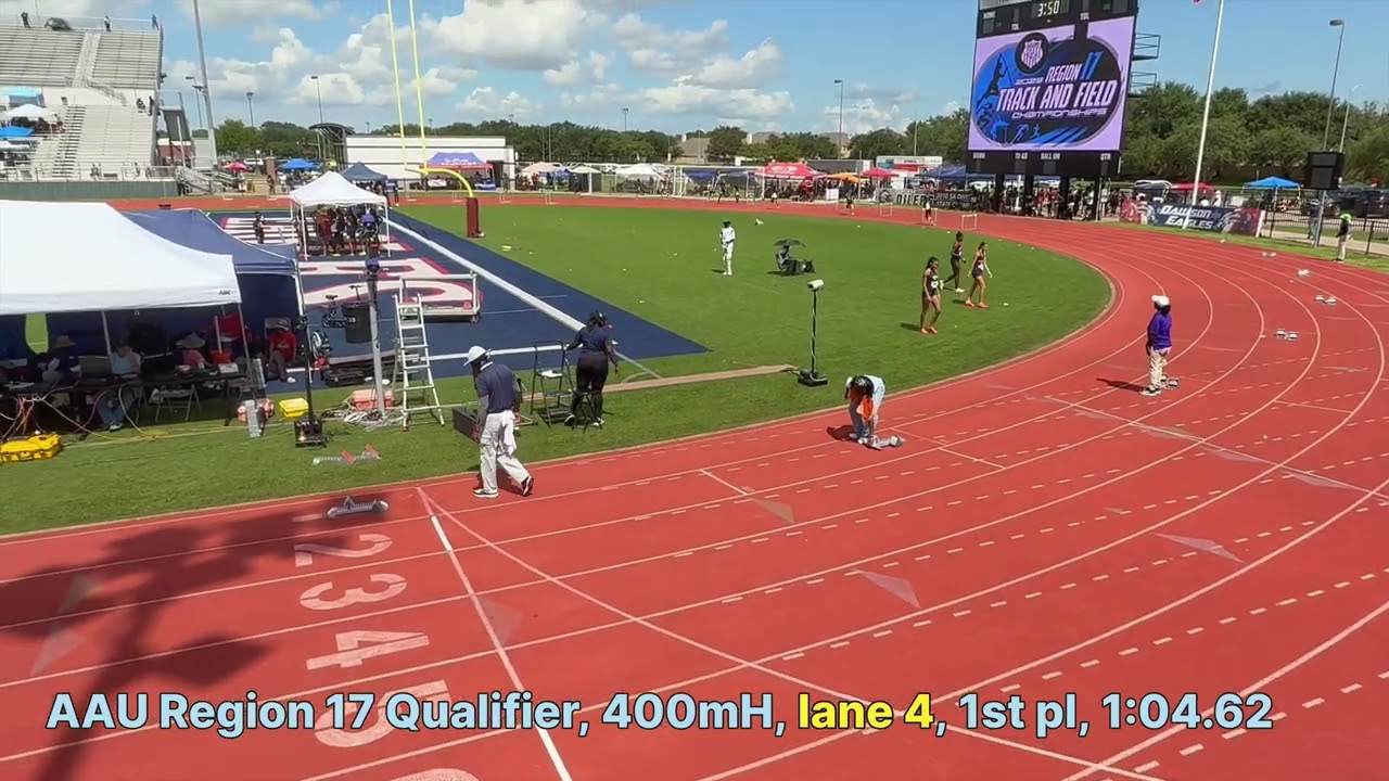 2025 AAU Region 17 Qualifier 400mH final full race