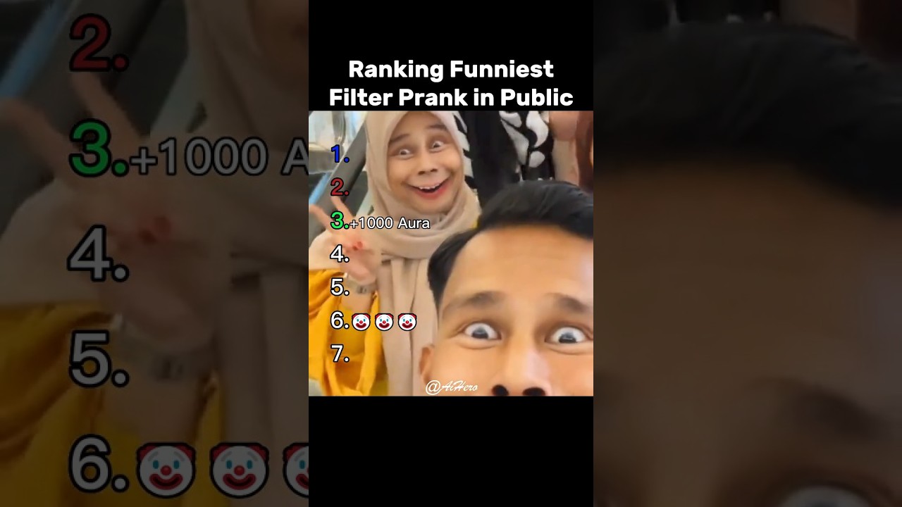 Ranking the Funniest Filter Prank in Public 😂😂