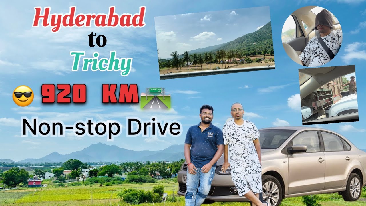 DAY - 1|Hyderabad to Trichy ( Tamil Nadu ) 920 KM  🛣️ Non-stop drive 🚗 | Teluguvlog| UNINVLOGSTELUGU