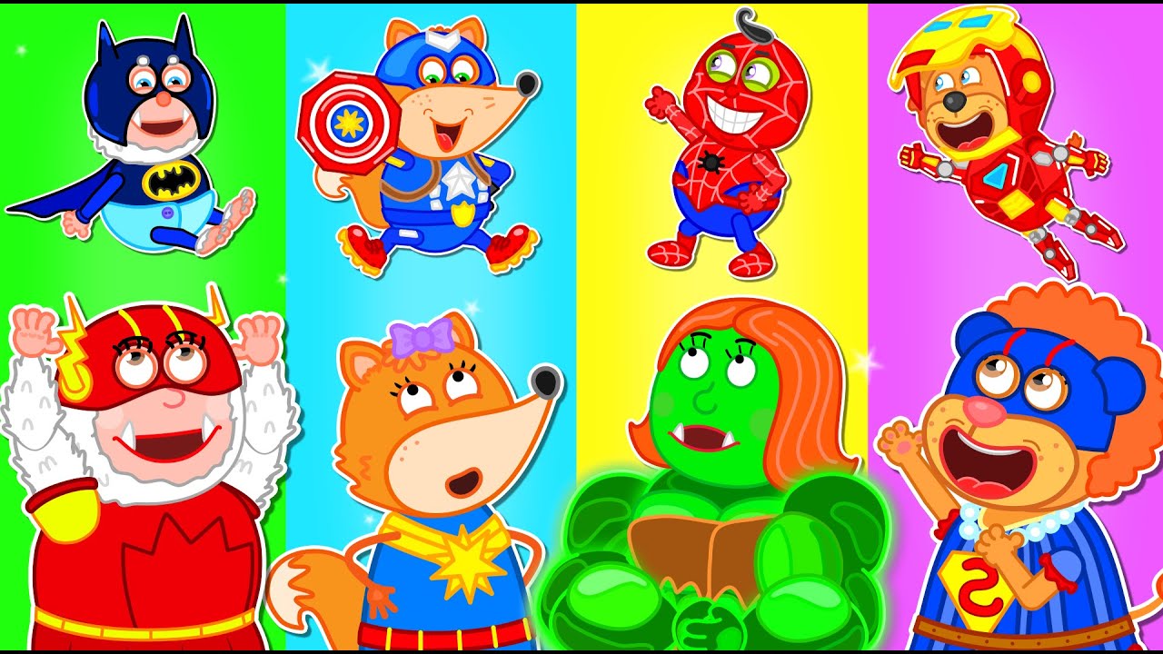 Pequeño Leon | Familia de superhéroes | Dibujos animados | Video Para Niños