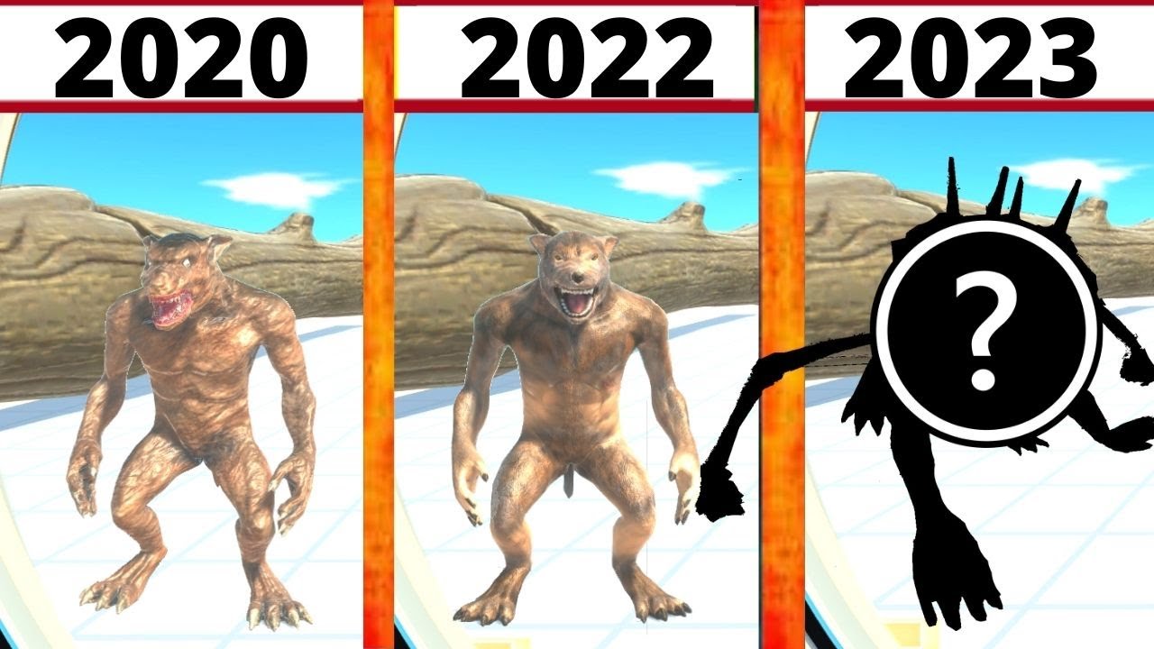 EVOLUTION OF WEREWOLF IN ARBS -  2020  2022  2023  - HOW WOULD IT BE? ANIMAL REVOLT BATTLE SIMULATOR