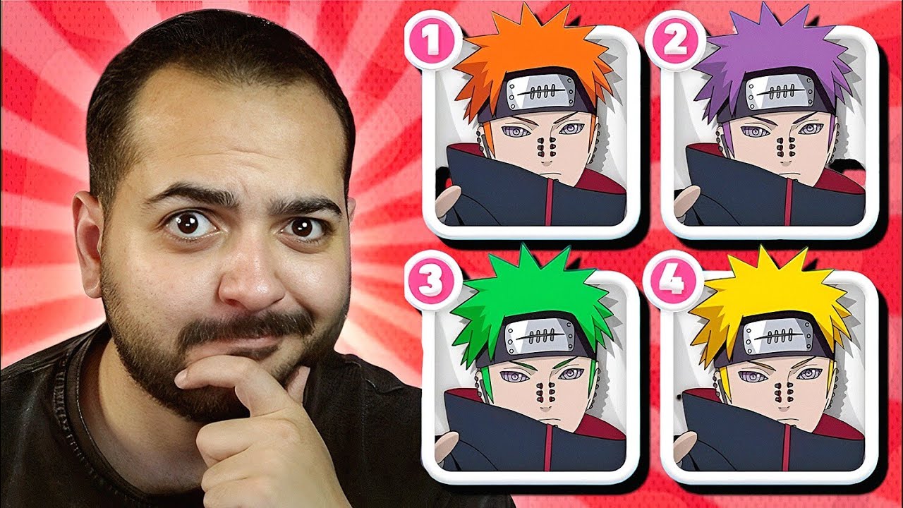 تحدي 5 ثواني | تخمين لون شعر شخصيات ناروتو 🦊🌀