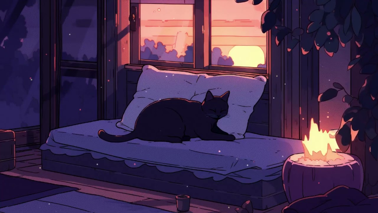 Chill And Sleep 💤 Lofi cat Sleep Music ~ Lofi Beats To Sleep  Chill To