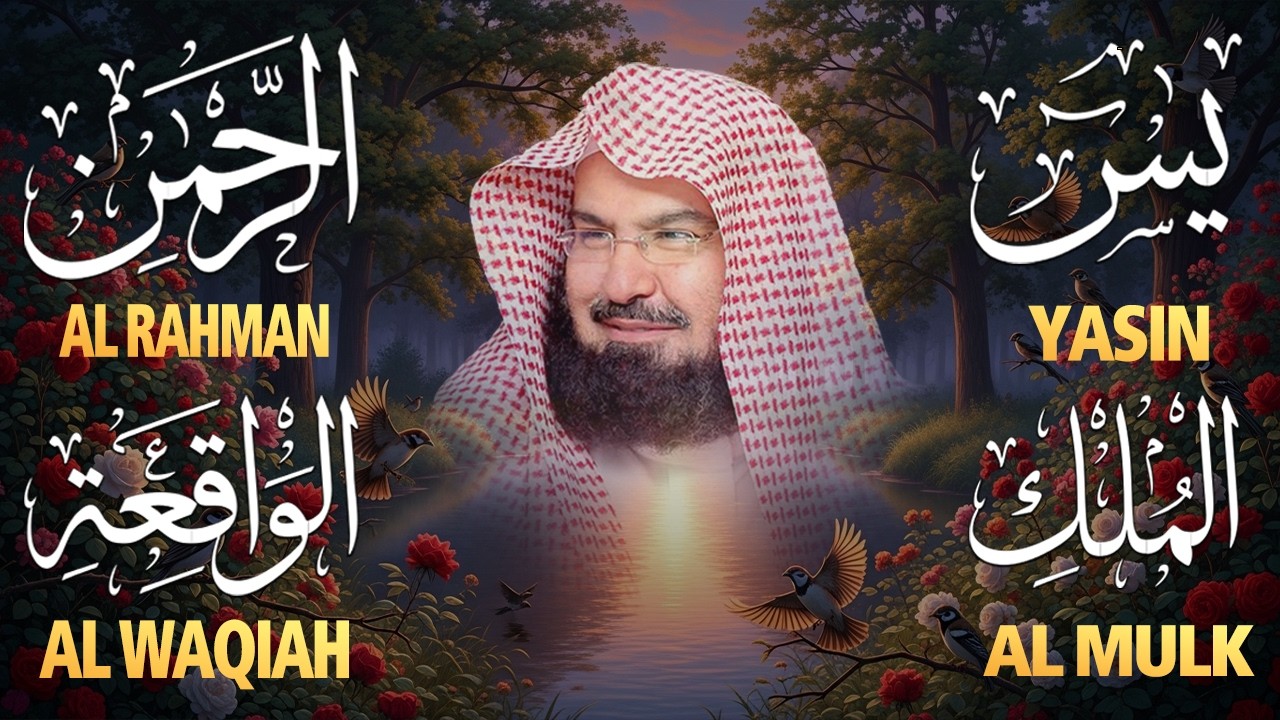 عبد الرحمن السديس تلاوة عذبة تريح القلب سورة يس + الواقعة+ الرحمن + الملك لزيادة الرزق و البركة.