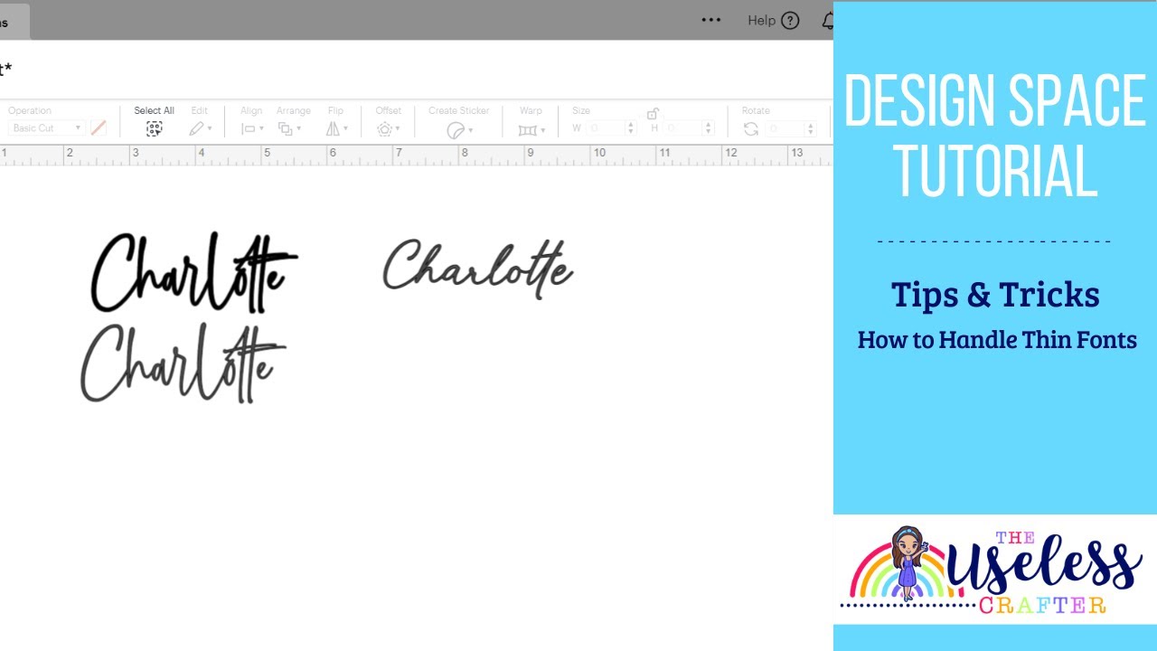 Tips to Handle Thin Fonts in Cricut Design Space