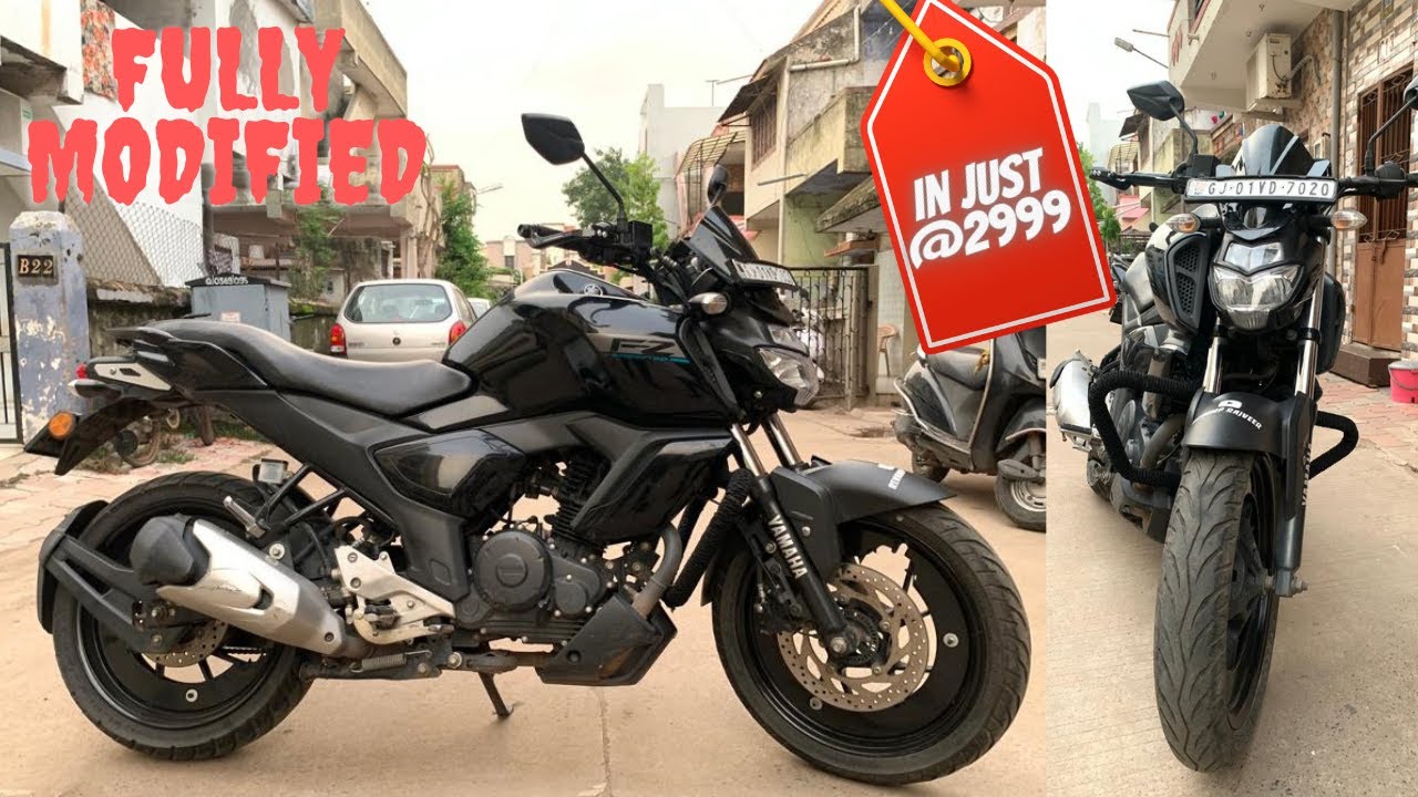Best Modification under @2999 on Yamaha FZ V3 💕
