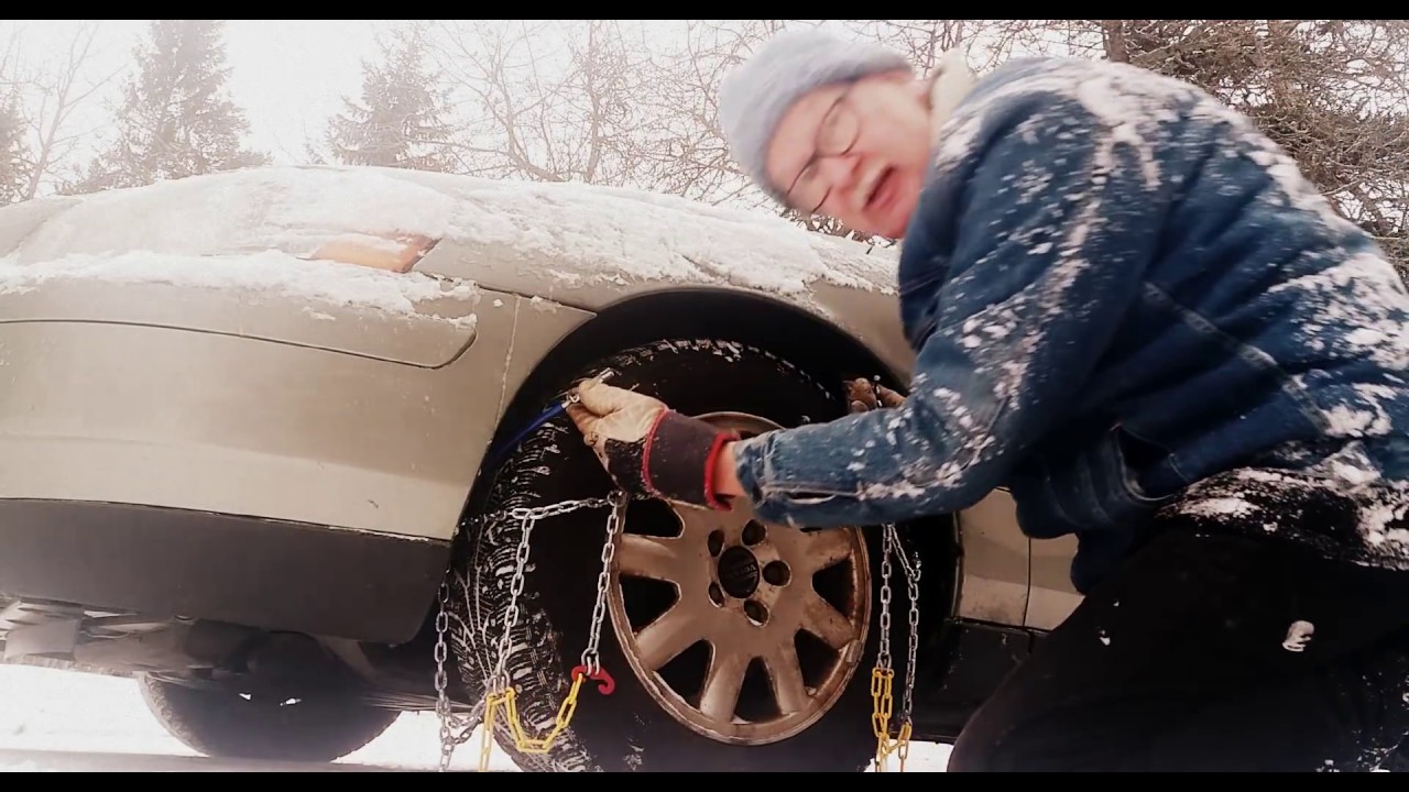 Biltemas fantastiska snökedjor på Volvo V70
