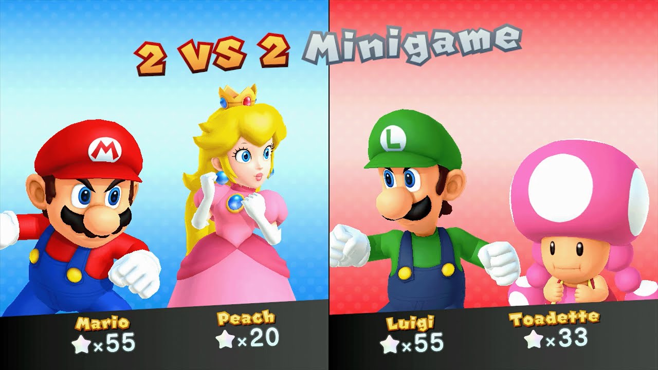 Mario Party 10 - Mario vs Luigi vs Toadette vs Peach - Chaos Castle