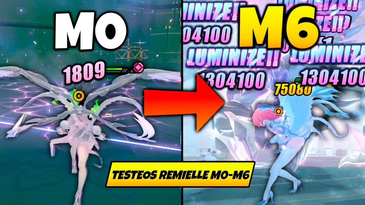 ⚠️SU GAMEPLAY Y DA&Ntilde;O CAMBIA COMPLETAMENTE | Guia Dupes Remielle M0 a M6 | Zenless Zone Zero