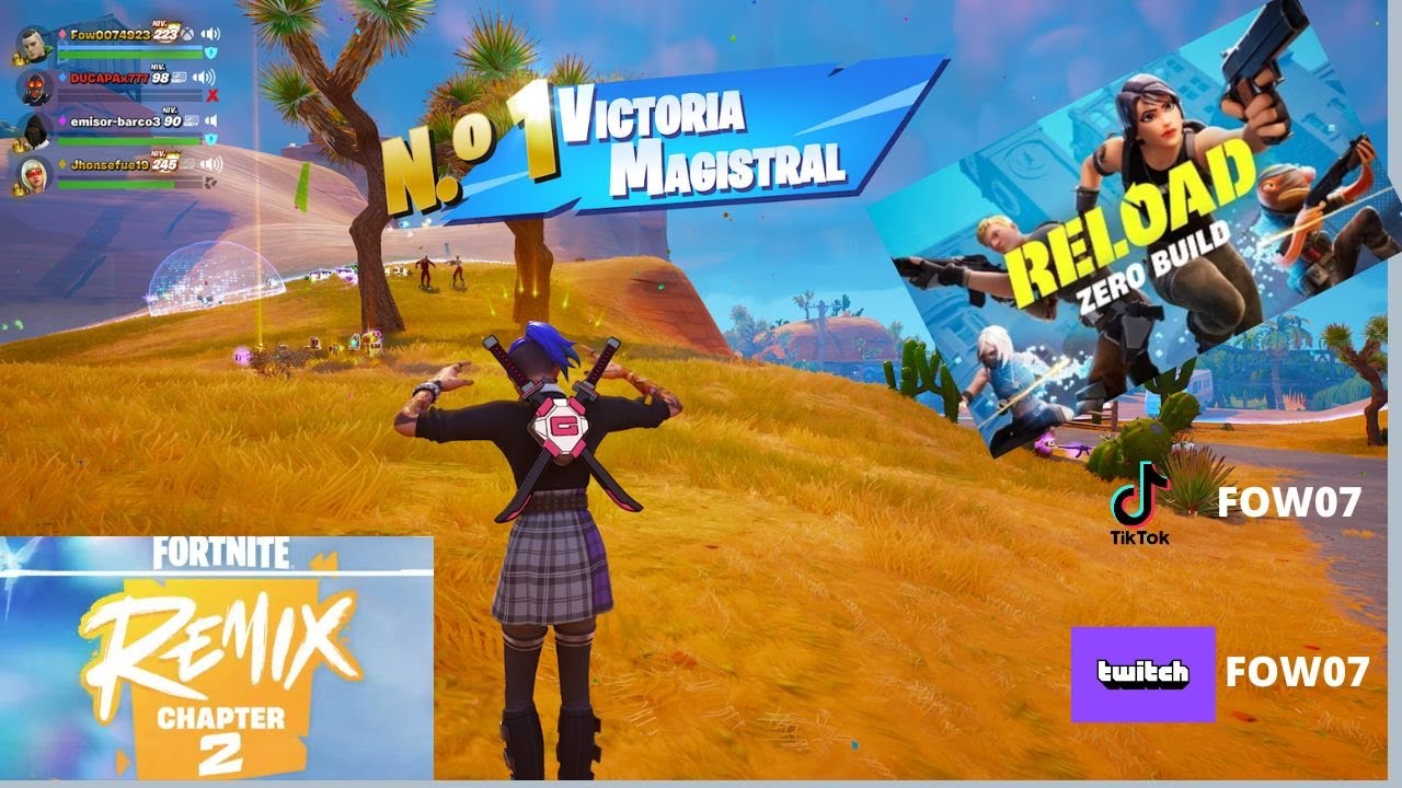 FORTNITE RELOAD ZERO BUILD SQUAD FULL GAME (XBOX SERIE X 60 FPS CONTROL)