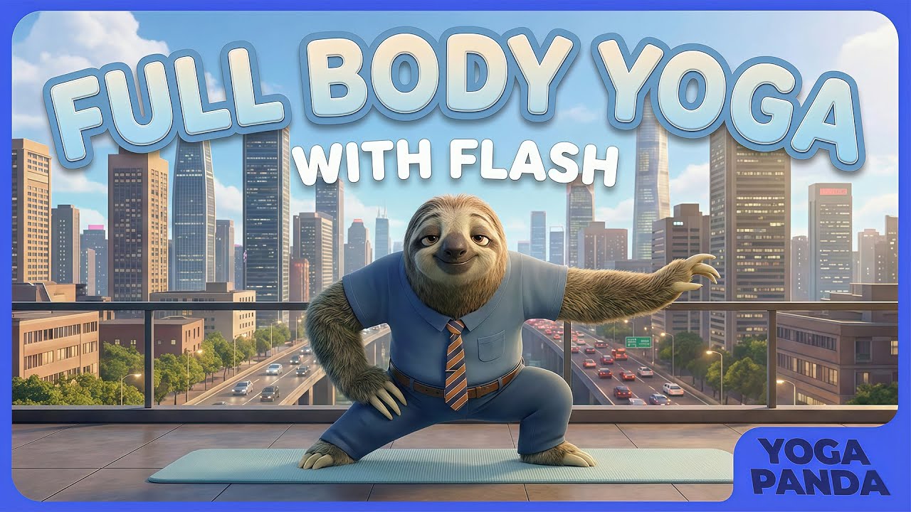 Full Body Yoga for Kids | Flash The Sloth x Zootopia