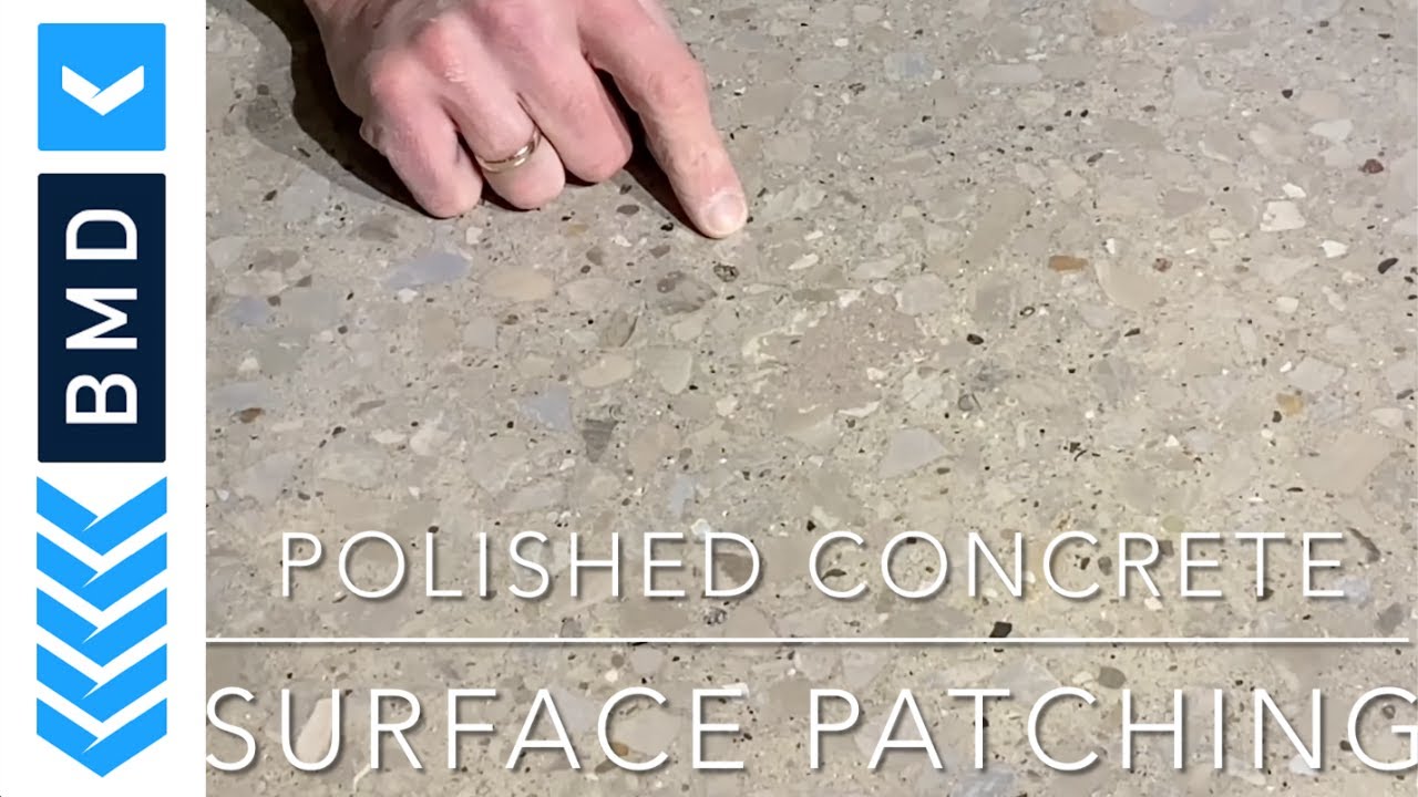 Repair Polished Concrete | Surface Nail Pops, Spalls, and Saw Cuts