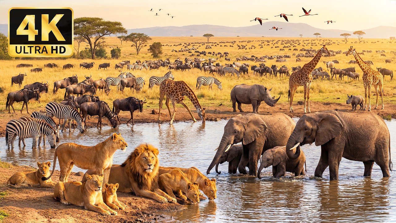 AFRICAN WILDLIFE 4K - Discover The Breathtaking Wildlife of Africa with Relaxing and Peaceful Music