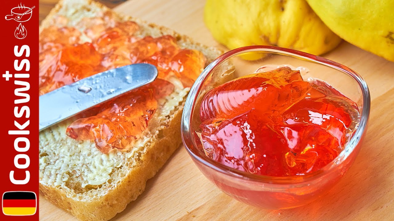 Quittengelee ohne Gelierzucker selber machen - Rezept Quittengelee
