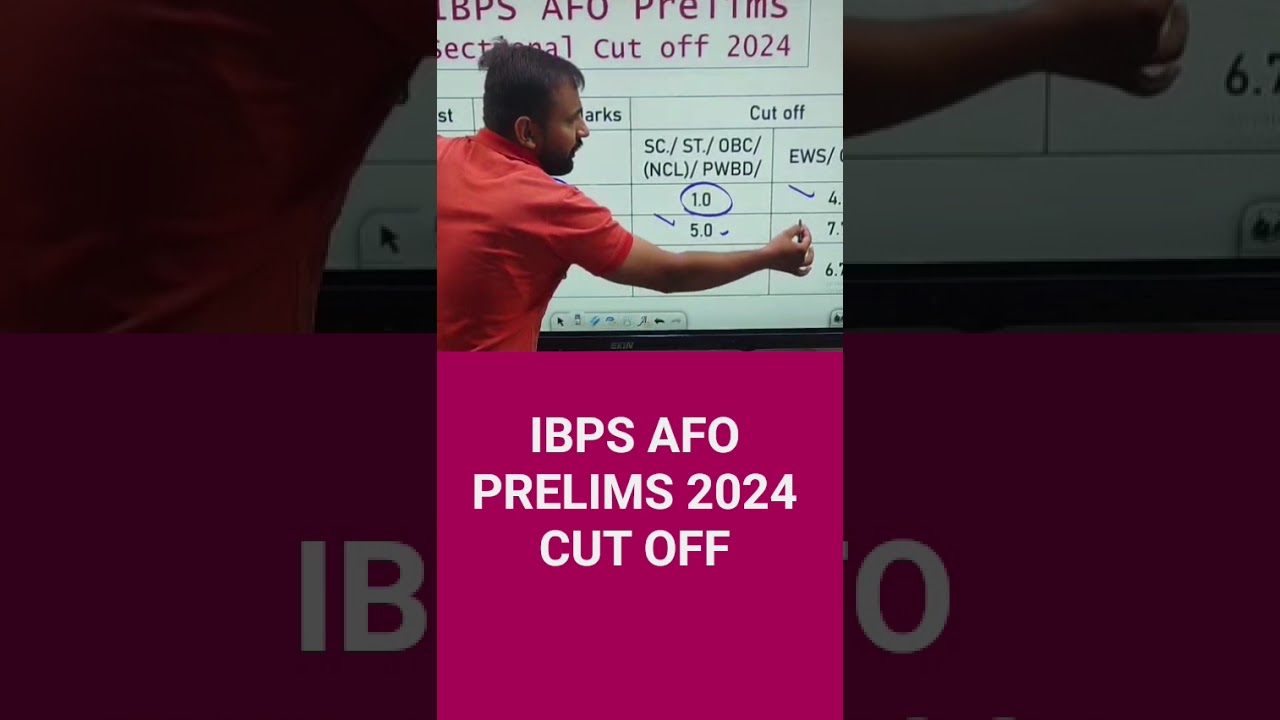 IBPS AFO PRELIMS 2024 CUT OFF #ibpsafo