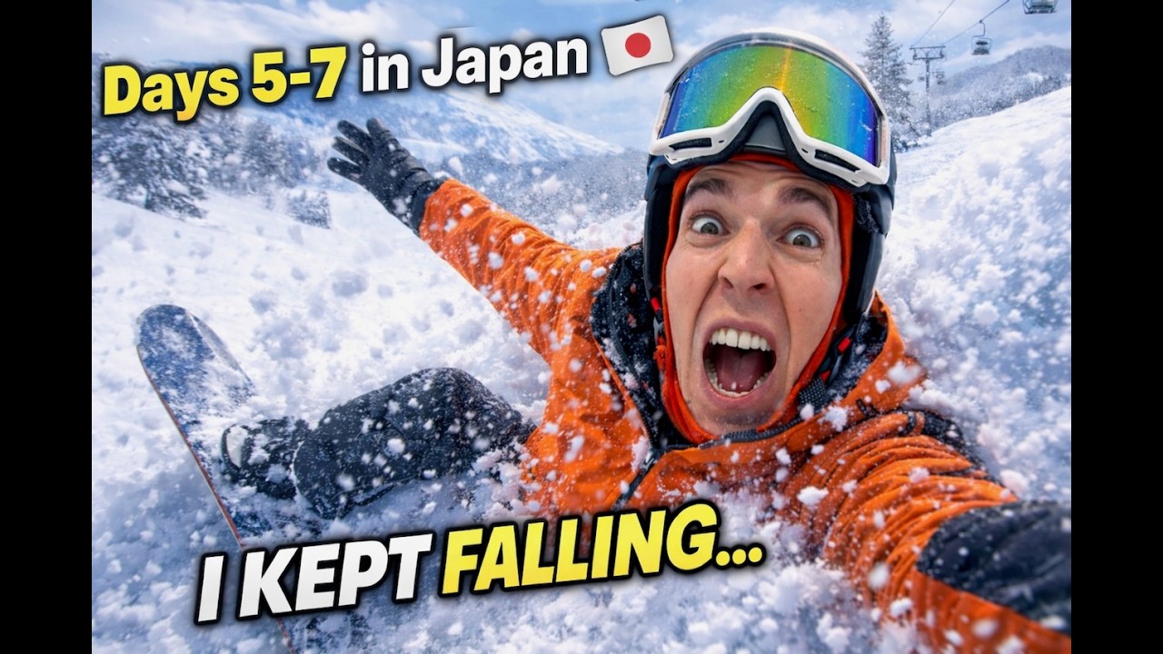 Learning to Snowboard in Japan (I Fell A LOT) 😂 | Days 5-7 in Japan 🇯🇵 - Niseko