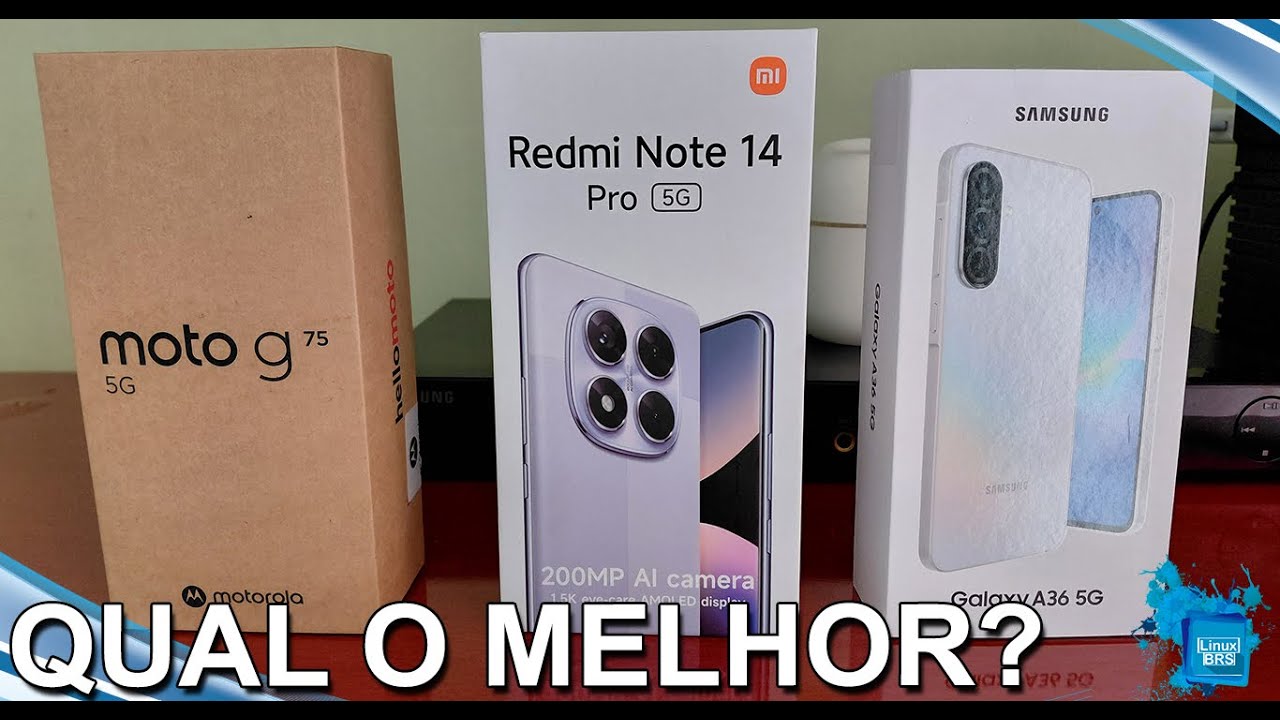 QUAL O MELHOR? MOTO G75 - REDMI NOTE 14 PRO 5G - SAMSUNG A36