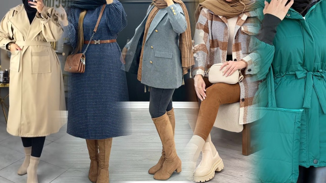 موضة شتاء 2025 للمحجبات|موديلات تنسيقات لشتاء متنوعة وشيكhijab fashion2025/hijab style/hijab turkish