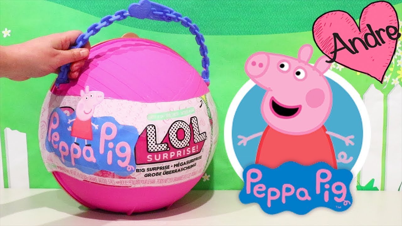 LOL Big Surprise Peppa Pig con sorpresas | Jugando muñecas y juguetes con Andre