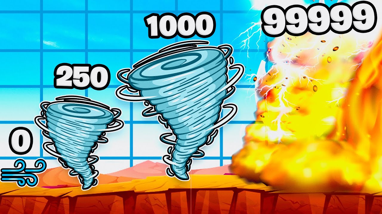 FAIRE GRANDIR UN TOURBILLON JUSQU'À UNE TORNADE AU NIVEAU MAXIMUM