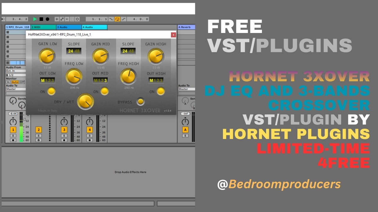 HoRNet 3XOver   DJ EQ and 3-Bands Crossover VST/Plugin by HoRNet Plugins (Limited-Time 4FREE)