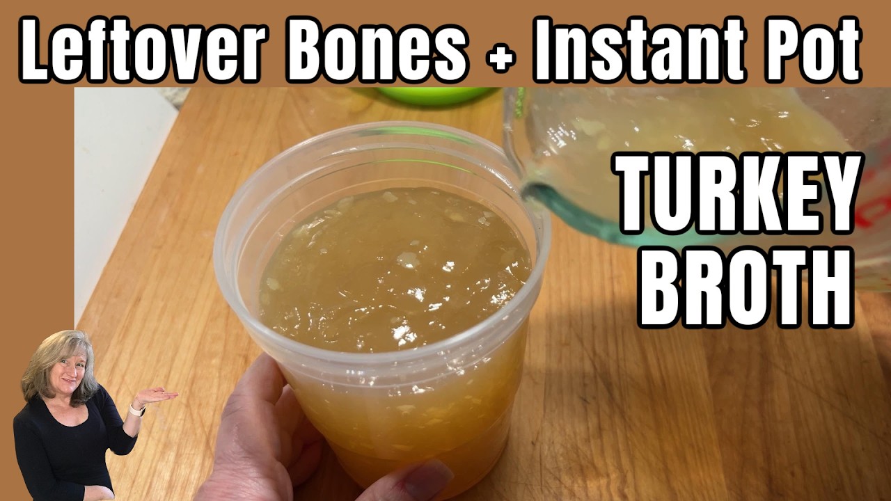Instant Pot Turkey Bone Broth - Save those Turkey Bones!
